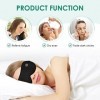 Masque pour les yeux chauffant brzsacr, tapis chauffant en soie sans fil avec température intelligente et minuterie, sécheres