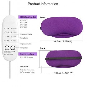 Masque Chauffant Yeux pour Yeux Secs, Yeux Gonflés et la Blépharite, PJYU Masque de Sommeil avec des sacs de Lavande Idéal po