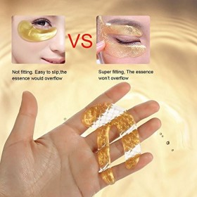 Masque au collagène pour les yeux Doré Coussinets de masque anti-âge pour les poches et les sacs, les cernes et les rides ave