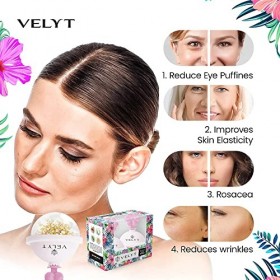 Velyt Boule de glace, thérapie par le froid pour le visage, les yeux et le cou, réduire les rides, soulager la migraine avec