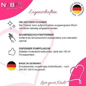 Nick & Ben Kit nettoyant pour ongles Parfum 570 ml + flacon pompe Blanc 150 ml + 1000 cotons cellulose 2 rouleaux de 500 piè