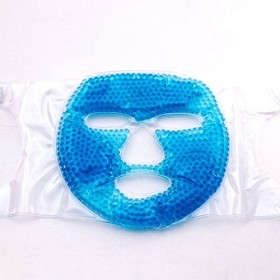 Masque Visage Froid | Perles de gel | Apaisant - Anti-rides - Anti-poches - Raffermissant | froid ou chaud | Réutilisable à v
