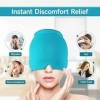 TOOSOAR Gel Migraine Relief Cap, Extensible Bonnet Anti Migraine, Réutilisable Bonnet Migraine, Compresses Chaudes et Froides