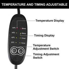 QiHong Masque pour les yeux à vapeur USB - Masque chauffant pour les yeux - Contrôle de la température réglable - Amovible et
