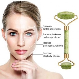 Jade Roller Visage Veritable Gua Sha Rouleau De Jade Pierre Massage Outil Guasha roller Rouleau de Jade Set Facial et Corps M