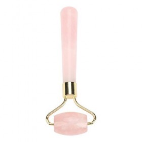 Crystal Roller Massager Tool, 1 pc Naturel Rose Quartz Crystal Beauty Massage Roller Skincare Relaxez Outil pour Visage, Yeux