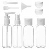 Lot de 9 bouteilles de voyage pour articles de toilette vides en plastique transparent, anti-fuite, rechargeables, conteneurs