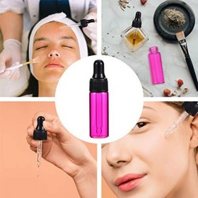 Healifty Lot de 30 flacons en verre vides pour huiles essentielles avec compte-gouttes - 5 ml - Pour les gouttes des yeux - A