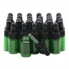 Rowiz Lot de 30 flacons rechargeables en verre vert de 3 ml pour huiles essentielles, parfums, cosmétiques, échantillons avec