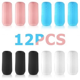 12 Pcs Manchons élastiques pour létanchéité des Voyages, Gaines étanches en Silicone pour récipients de Voyage, Housses de B