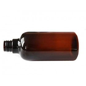 Lot de 2 flacons vides en plastique PET ambré de 250 ml avec pompe noire rechargeable pour maquillage, cosmétiques, bain, dou