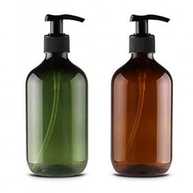 Flacon Pompe Vide 500ml Distributeur Bouteille Shampoing Plastique pour  Savon Shampoing Lotion Gel Douche sans BPA (3 Pièces)