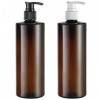 Yalbdopo Lot de 2 flacons vides de 500 ml en plastique pour lotions, crèmes, shampooings, gels douche, produits de toilette, 