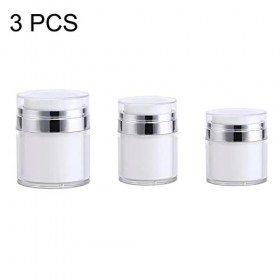 3 pièces Bouteille à crème Rechargeable, Récipient cosmétique, Distributeur Crème à Pompe Vide, Récipient Cosmétique Sous Vid