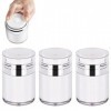 Lot de 3 pots à pompe Airless - Distributeur de crème rechargeable - Pot à lotion sans air - Crème - Conteneur cosmétique por