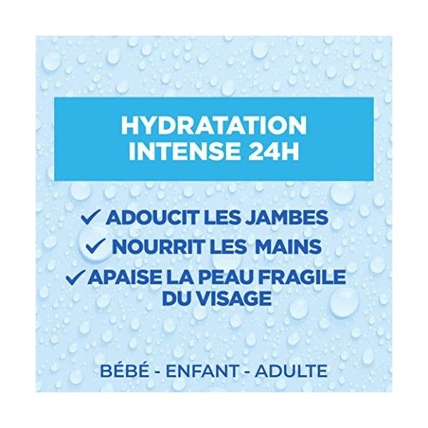 Mixa Intensif Peaux Sèches - La Crème Fraîche et Fondante à l’Acide Hyaluronique Pur - Multi Usages Visage, Corps, Mains, Pie