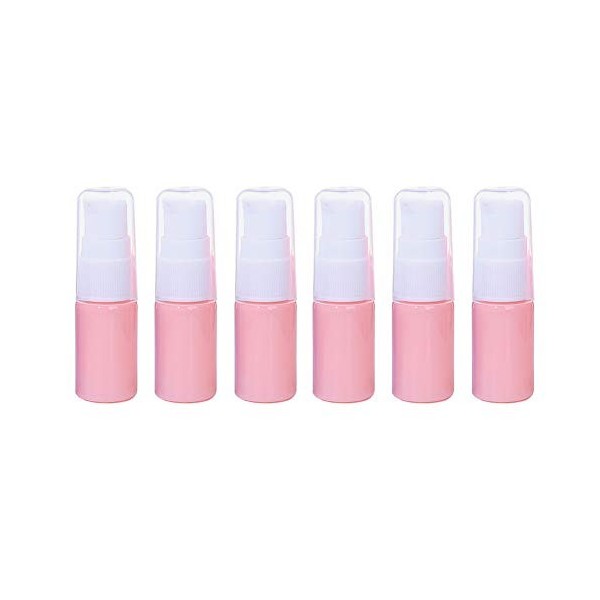 Lot de 6 flacons vides rechargeables de 10 ml avec pompe à pompe blanche, pour ranger émulsion, shampooing, etc. Bleu, l, 10m