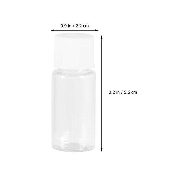 FRCOLOR Lot de 25 mini flacons de 10 ml rechargeables transparents pour produits de toilette, shampooing, lotion, cosmétiques