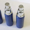 Lot de 3 petits flacons vides rechargeables de 50 ml avec pompe à lotion argentée distributeur de savon liquide/gel pour les