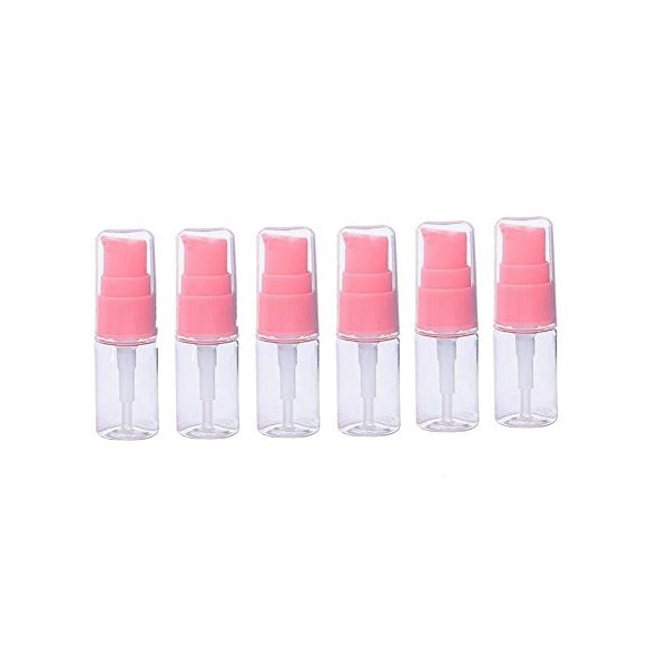 erioctry Lot de 6 flacons vides portables rechargeables pour crème, shampooing, lotion, traitement, avec bouchon, contenants 