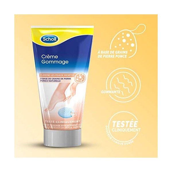 Scholl Crème Pieds Gommage à base de Pierre Ponce Naturelle 75ml