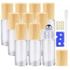 Yalbdopo Lot de 10 flacons roller pour huiles essentielles de 5 ml, Couvercles en plastique noir Transparent - 1 Clear rol