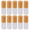 Milisten Lot de 10 mini flacons roll-on en verre de 5 ml avec bille pour cosmétiques, huile, aromathérapie, maison, voyage