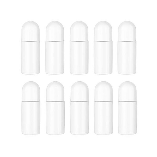 SUPVOX Lot de 10 flacons roulants en plastique vides rechargeables 50 ml