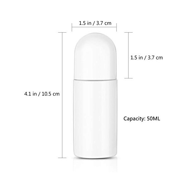 SUPVOX Lot de 10 flacons roulants en plastique vides rechargeables 50 ml