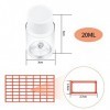 52 Pièces Flacons en Plastique avec Bouchon à vis, 20ml Bouteilles de Voyage Portables, Bouteilles Récipient Cosmétiques Tran