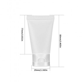 32 Pièces Tubes Vides Transparents, 30ml Tube de Crème Vide Conteneurs Cosmétiques Rechargeable Flacon de Voyage pour Lotion 