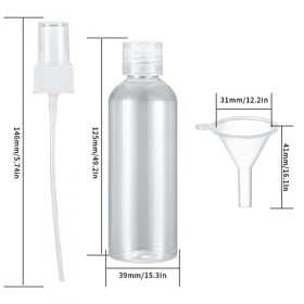 PIANKEKE 12 Pièces Bouteilles de Voyage, 100 ML Flacon de Voyage en Plastique Vide, Bouteilles Contenants de Voyage en Avion 