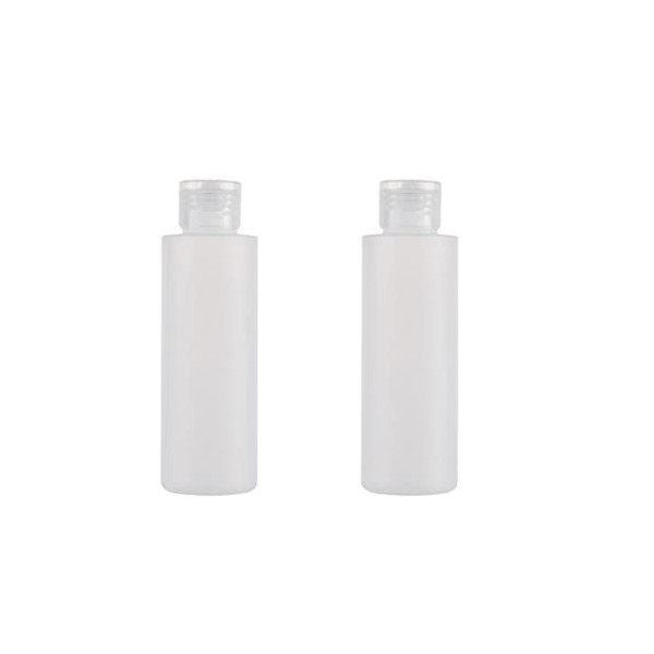Lot de 2 flacons en plastique transparent de 192,8 g avec bouchon à rabat - Tubes rechargeables pour shampooing, gel douche, 