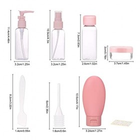 Okedar Lot de 12 bouteilles de voyage en silicone anti-fuite pour articles de toilette