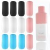 Lot de 4 ou 5 bouteilles de voyage en silicone, récipients de voyage anti-fuite et sac cosmétique transparent pour shampooing