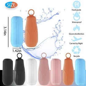 Lot de 4 ou 5 bouteilles de voyage en silicone, récipients de voyage anti-fuite et sac cosmétique transparent pour shampooing