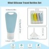 LIMITADA 4 Pcs Flacon Voyage Silicone 90ml Bouteille Voyage Avion Silicone Contenant Cosmetique Vide Rechargeable Recipient V