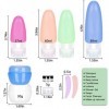 Mamowla Flacons de Voyage en Silicone, 10Pcs Étanches Bouteille de Voyage pour Shampooings Lotion Aéroport Contenant pour Hui