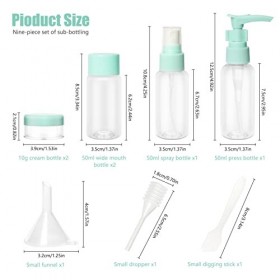 Colorlife Flacon Voyage, Ensemble de Flacons de Voyage de 9 pièces, Bouteilles de Voyage pour shampooings, lotions et Article