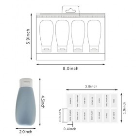 3 Pièces Flacons de Voyage, Contenants cosmétiques Pratiques et Réutilisables, Peut être Rempli de Lotion, Shampoing, Gel Dou