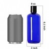 Youngever Lot de 10 Flacons Vide de Voyage 250ML, Bouteille de Voyage 250ML Bleu Plastique