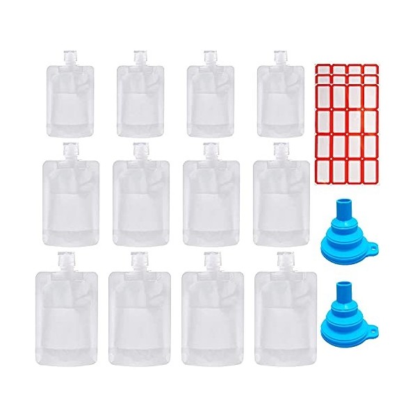 Lot de 50 bouteilles en plastique portables avec bouchon à rabat, 50 ml, vides, anti-fuite, rechargeables, pour voyage, école