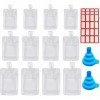 Lot de 50 bouteilles en plastique portables avec bouchon à rabat, 50 ml, vides, anti-fuite, rechargeables, pour voyage, école