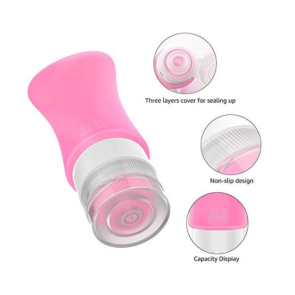 Bouteilles de voyage en silicone, contenants approuvés par la TSA, 85 g