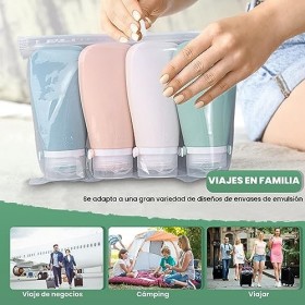 NAYAINOVA Bateaux de voyage rechargeables - Bouteilles de voyage rechargeables avec trousse transparente pour les voyages en 