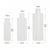 Lot de 2 flacons souples vides rechargeables en plastique transparent avec couvercle à rabat 400 ml