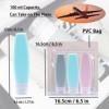 Lot de 3 bouteilles de voyage pour articles de toilette de voyage en silicone, 100 ml, conteneurs de voyage anti-fuite pour a