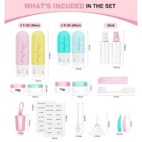 TEIVUL Bouteilles de voyage pour articles de toilette