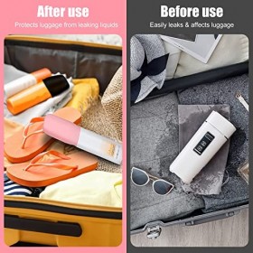 Ruikdly 12 Pièces Manchons Élastiques Anti-fuites pour Contenant Voyage Cabine Portable Bouteilles de Voyage en Silicon Trave