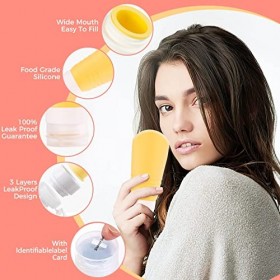 BFONS Lot de 15 flacons de voyage pour articles de toilette, 90 ml, anti-fuite, flacons de voyage pour shampooing, lotion dou